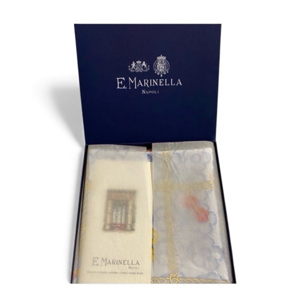 NIB E.Marinella Napoli 100% Silk Scarf Made in Italy - Picture 11 of 11